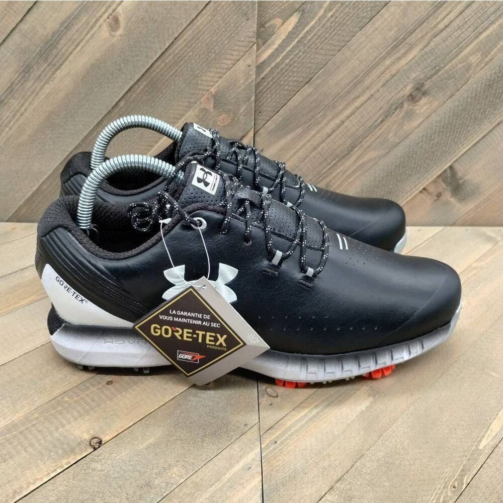Under Armour HOVR Drive Gore-Tex Golf Shoes‎ Mens Size 8 Black White Waterproof - Picture 3 of 9